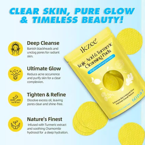 Turmeric Cleansing Exfoliating Pads Facial Cleansing Skincare - BUY 2 GET FREE SHIPPING