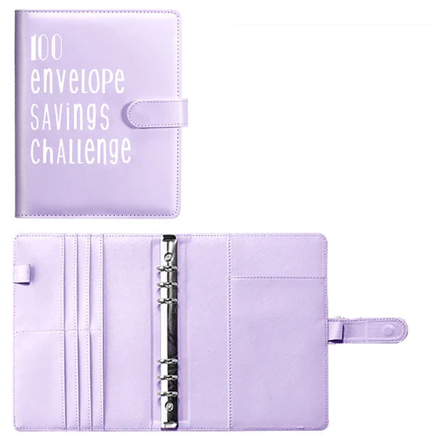 100 Envelopes Money Saving Challenge Money Saver For Cash Cost Expense Organizer Notebook Account Books And Binder Pockets For