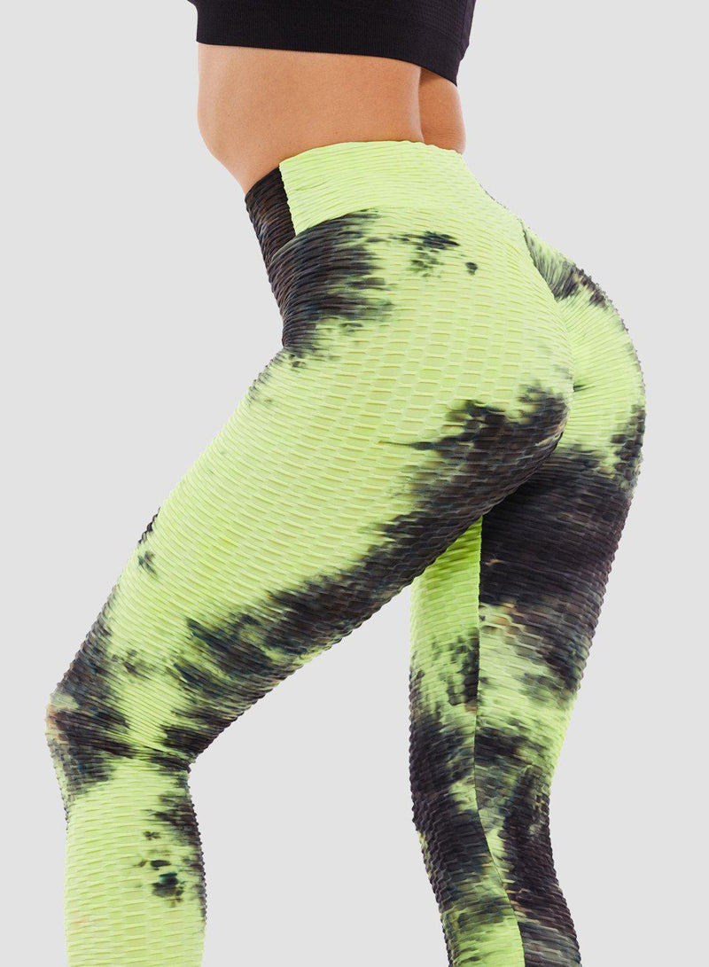 Women's Tie-dyed Textured Leggings