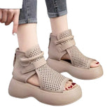 2024 Newest Women's Retro Soft PU Leather Sandalias