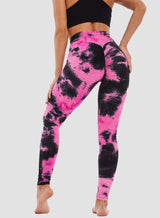 Tie-dyed Leggings Compression Yoga Pants for Women