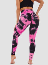 Women's Tie-dyed Textured Leggings