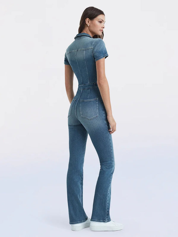 Skinny Bootcut Denim Jumpsuit(Buy 2 Free Shipping)