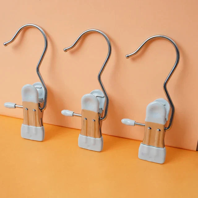 【The 2024 The best closet helper-40% OFF】Anti-Rust Clip-Space Saving Clothespin Hook