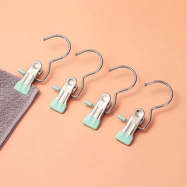 【The 2024 The best closet helper-40% OFF】Anti-Rust Clip-Space Saving Clothespin Hook