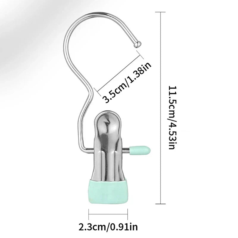 【The 2024 The best closet helper-40% OFF】Anti-Rust Clip-Space Saving Clothespin Hook