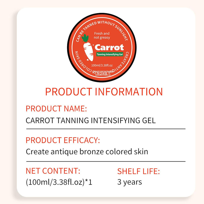 Natural Carrot Tanning Intensifying Gel