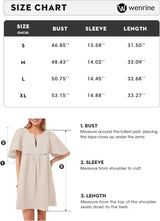 2024 Womens Flutter Short Sleeve Mini Dress Casual V Neck Loose Flowy Summer Dresses(Buy 2 Free Shipping)