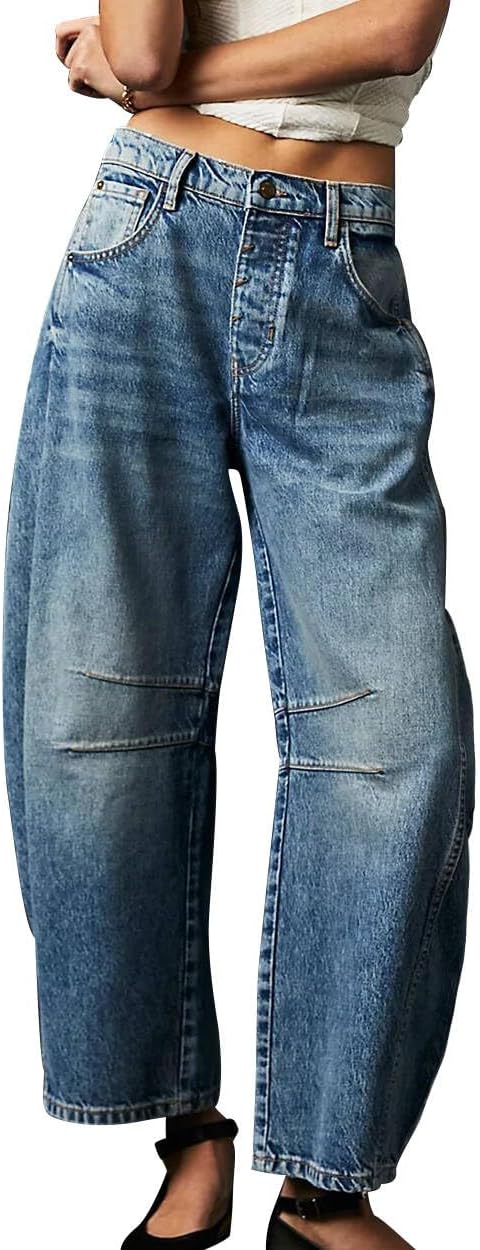 2024 Mid-Rise Barrel Jeans (BUY 2 Free Shipping)