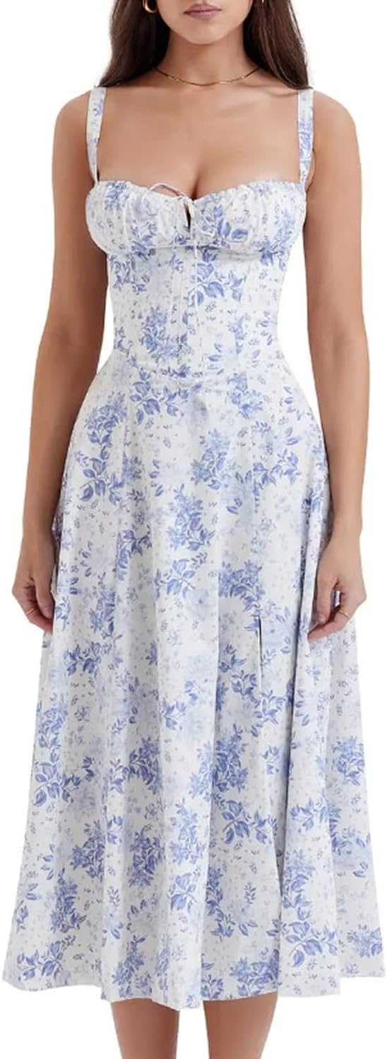 CARMEN PRINT BUSTIER SUNDRESS