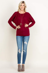 "Dreamy Knit" Boatneck Dolman Top(Buy 2 Free Shipping)