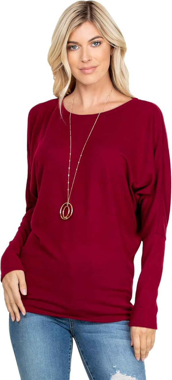 "Dreamy Knit" Boatneck Dolman Top(Buy 2 Free Shipping)