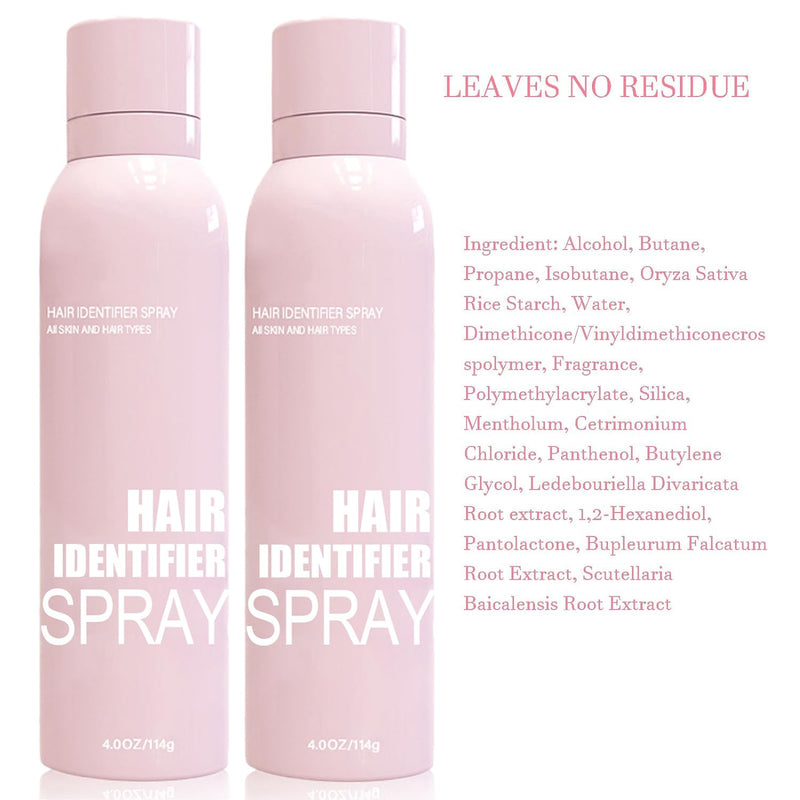 '-Clear fine hair identification spray