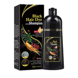 Black Hair Dye Shampoo Instant 3 in 1 +100% Grey Coverage -Herbal Ingredients ( BUY 2 GET F