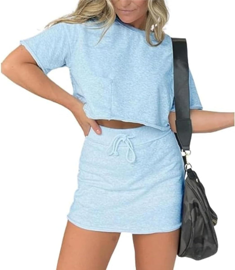 ✨Lounge Cropped Tee Skort Set (Buy 2 Free Shipping)