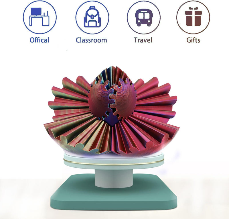 Gear Ball 3D Printed Gear Ball Spin Ball OR Cube Fidget Toy - Perfect for Stress and Anxiety Relaxing fidget Toy, Desk Toy - Ideal for Sensory Needs and Autism (Candy)