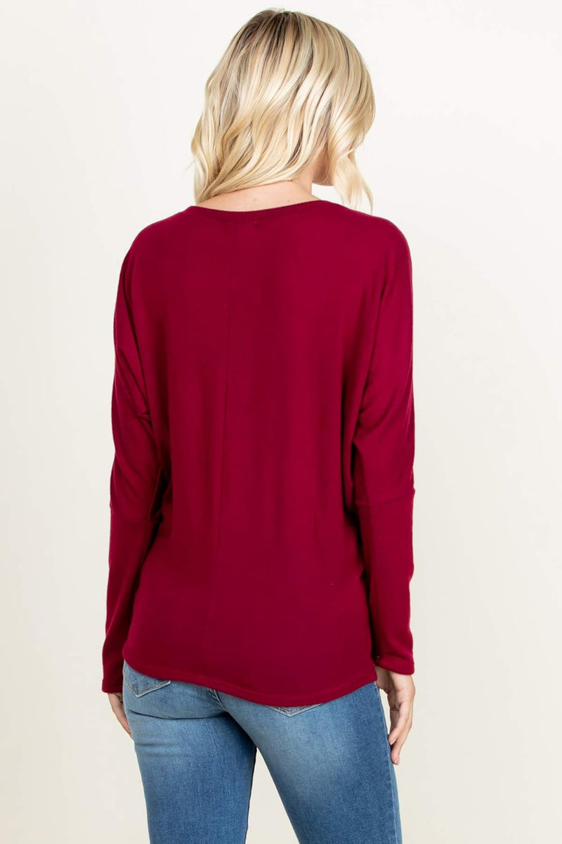 "Dreamy Knit" Boatneck Dolman Top(Buy 2 Free Shipping)