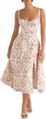 CARMEN PRINT BUSTIER SUNDRESS