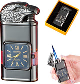 Windproof Lighter Vintage Watch Bezel Jet flame Torch