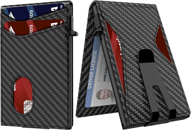 Carbon fiber flip multi-functional men's card case wallet——🔥Buy 2 Free Shipping🔥