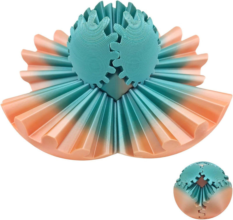 Gear Ball 3D Printed Gear Ball Spin Ball OR Cube Fidget Toy - Perfect for Stress and Anxiety Relaxing fidget Toy, Desk Toy - Ideal for Sensory Needs and Autism (Candy)