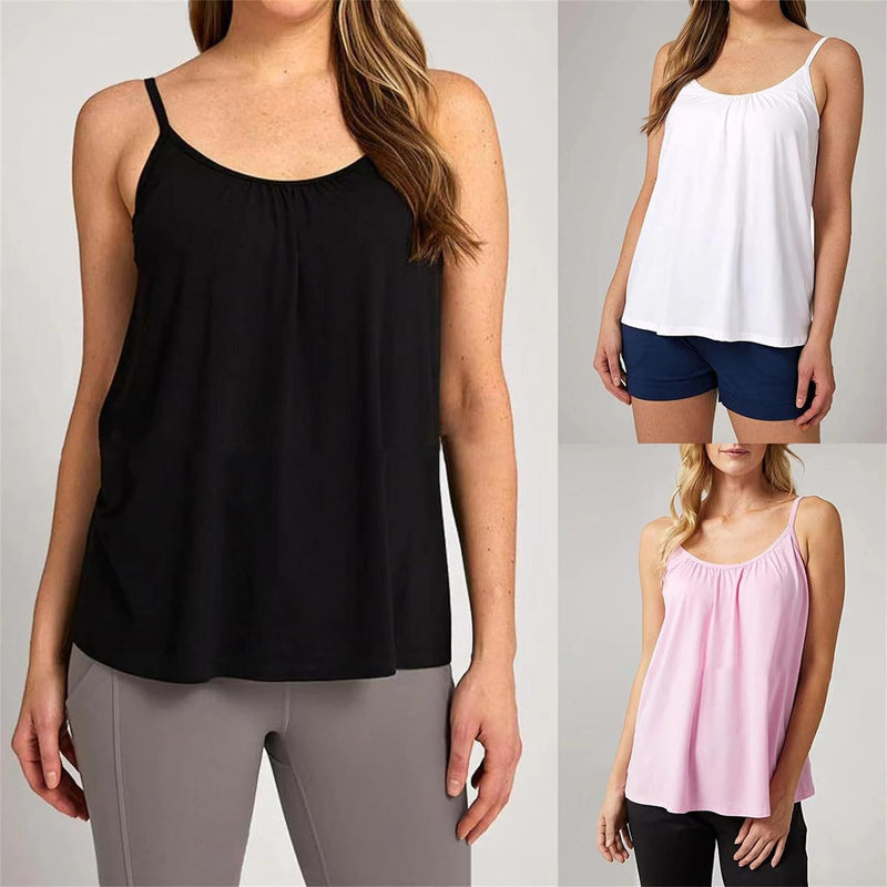 Loose-fitting Tank Top With Built-in Bra