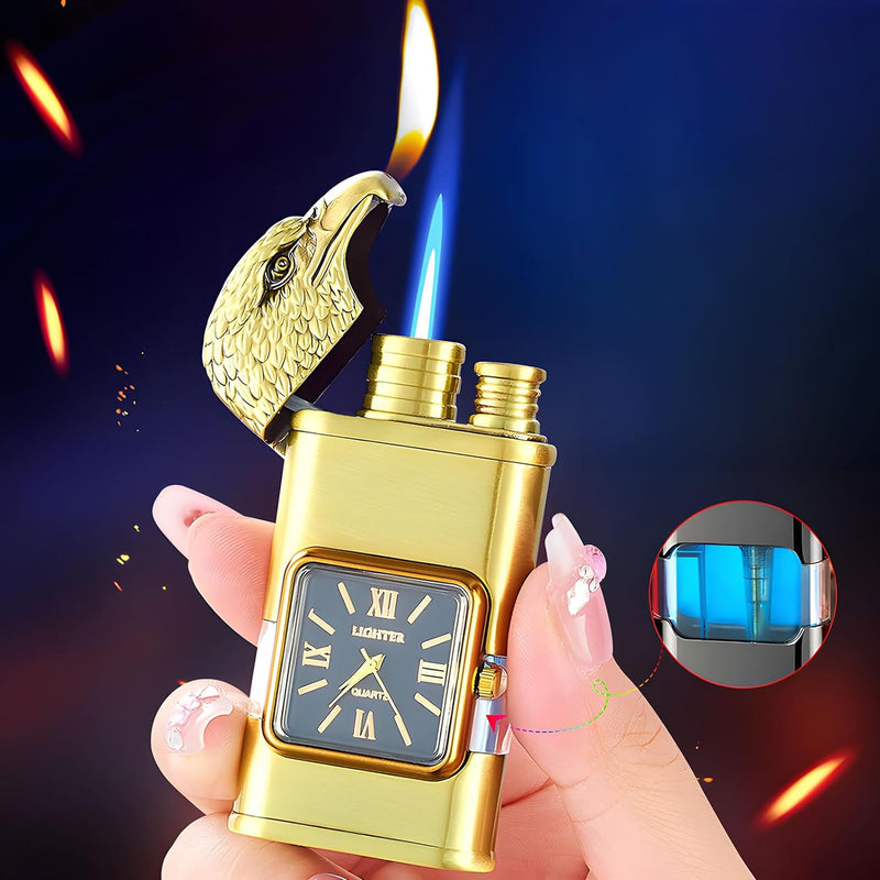 Windproof Lighter Vintage Watch Bezel Jet flame Torch