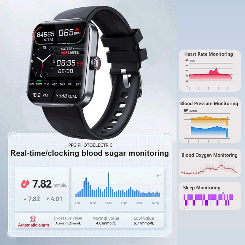 [All day monitoring of heart rate and blood pressure] Bluetooth fashion smartwatch（Buy 2 Free Shipping）