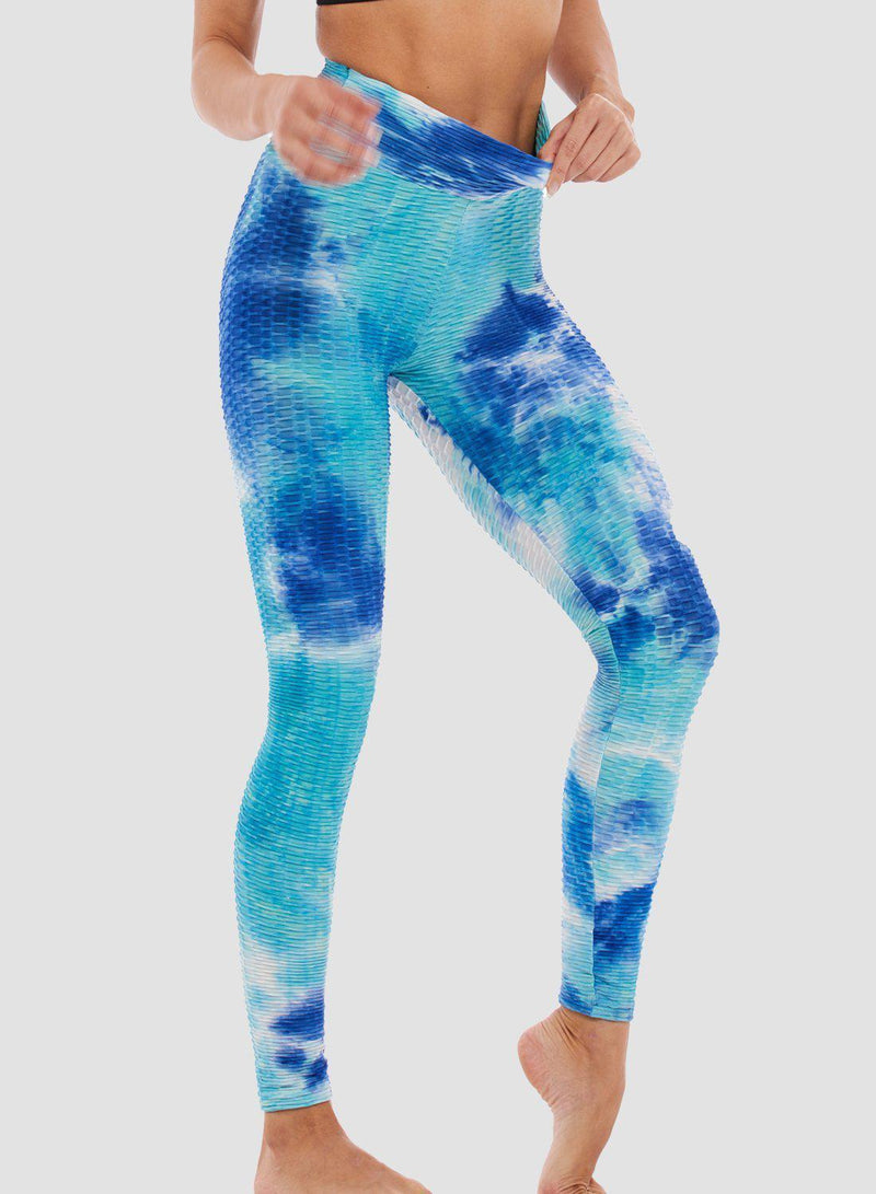 Women's Tie-dyed Textured Leggings