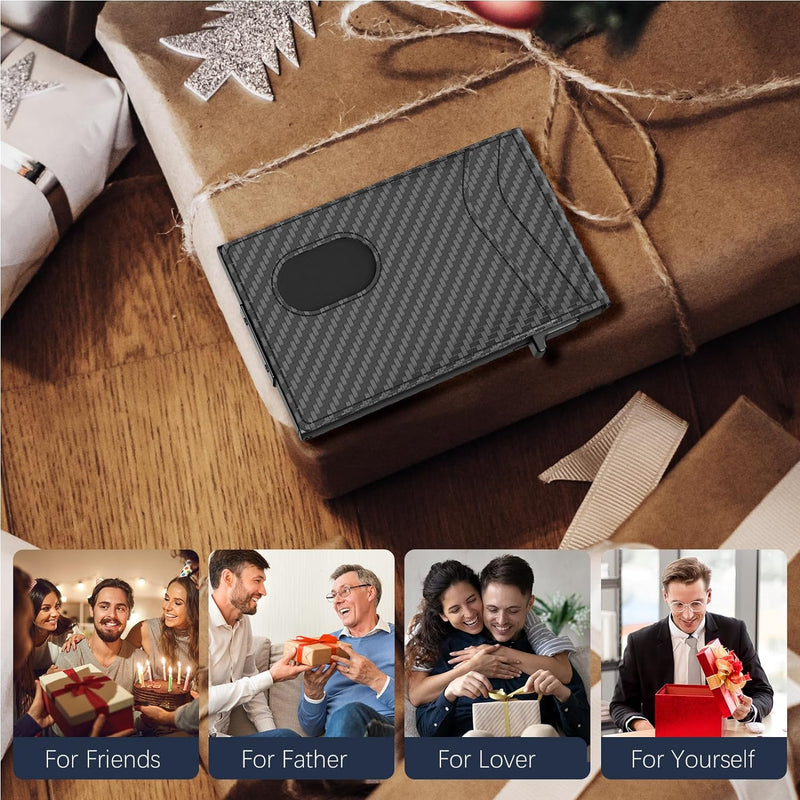 Carbon fiber flip multi-functional men's card case wallet——🔥Buy 2 Free Shipping🔥