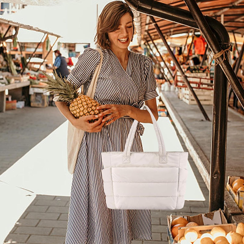 Lightweight Puffy Tote Bag