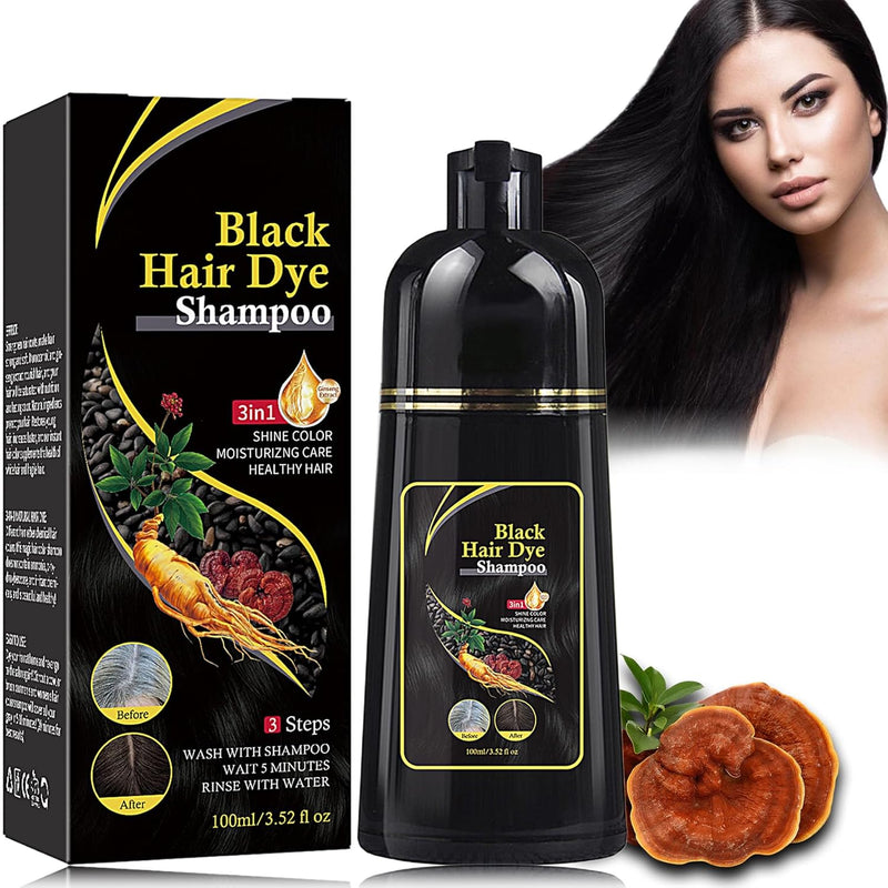 🔥The 100% Black Instant 3-in-1 Hair Dye Shampoo