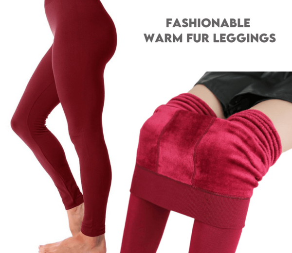 Fashionable Warm Fur Leggings