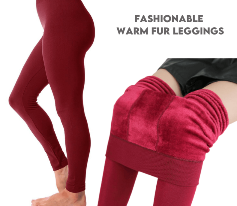 Fashionable Warm Fur Leggings