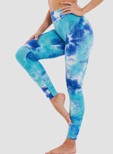 Women's Tie-dyed Textured Leggings