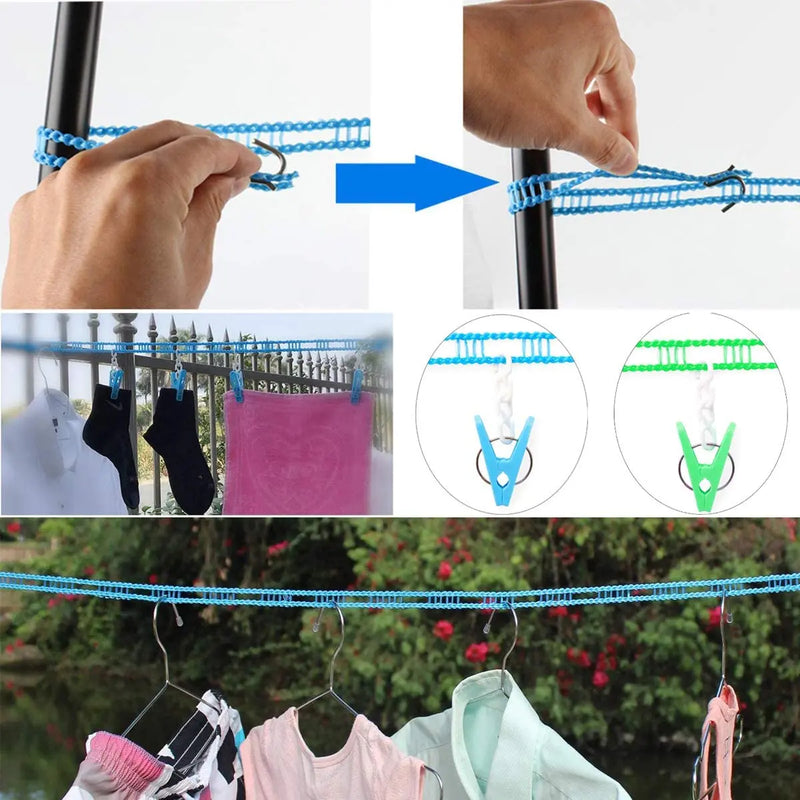 🔥HOT SALE🔥Windproof Non-Slip Clothesline(32 ft)