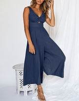 V Neck Cutout High-Waist Jumpsuits(Buy 2 free shipping)