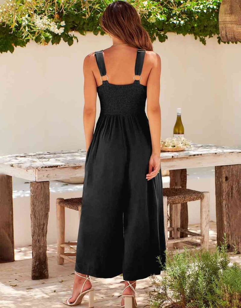 V Neck Cutout High-Waist Jumpsuits(Buy 2 free shipping)