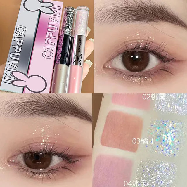 HOT SALE 40% OFF🔥Liquid Glitter Eyeliner and Matte Cream Eyeshadow 2 in 1