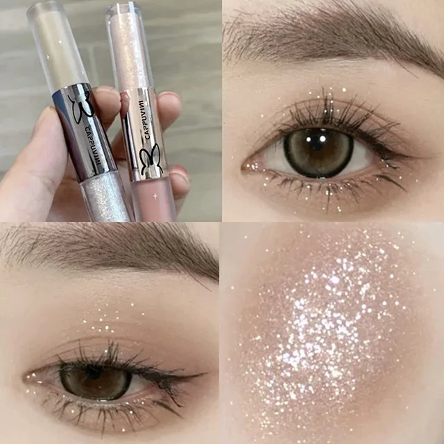 HOT SALE 40% OFF🔥Liquid Glitter Eyeliner and Matte Cream Eyeshadow 2 in 1