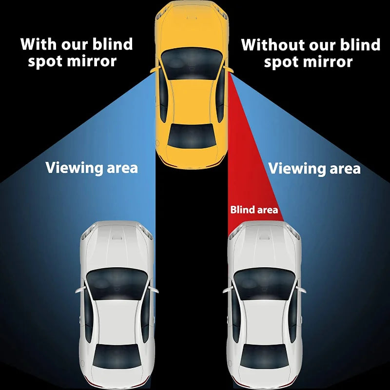 Car Round Frame Convex Blind Spot Mirror Safety Driving Wide-angle 360 Degree Adjustable Clear Rearview Mirror Moto Accessories