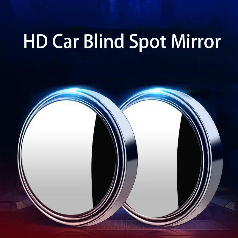 Car Round Frame Convex Blind Spot Mirror Safety Driving Wide-angle 360 Degree Adjustable Clear Rearview Mirror Moto Accessories