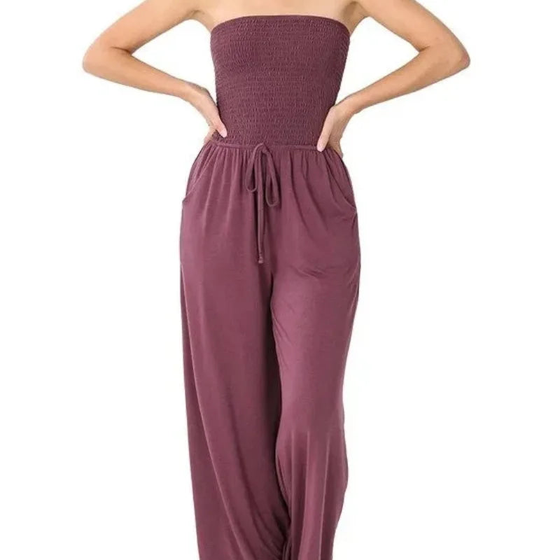 (🎁2024 Hot Sale)❤️Strapless Waist Jumpsuit