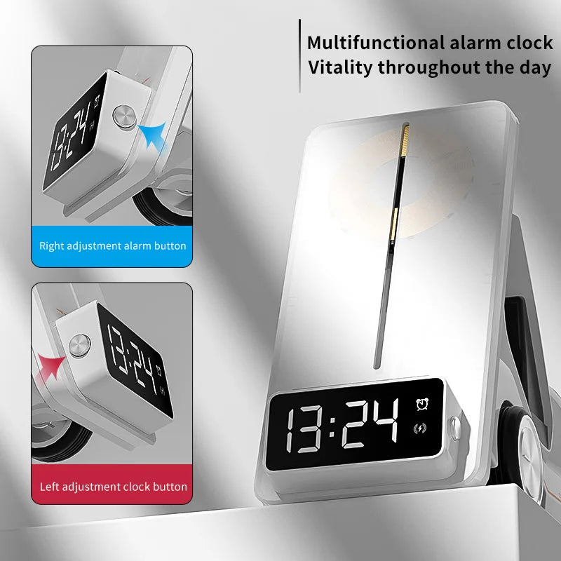 Forklift Inspired 3-in-1 Wireless Charging Station with Clock & Ambient Light【FREE SHIPPING ONLY TODAY】