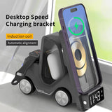 Forklift Inspired 3-in-1 Wireless Charging Station with Clock & Ambient Light【FREE SHIPPING ONLY TODAY】