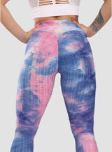 Women's Tie-dyed Textured Leggings