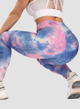 Tie-dyed Leggings Compression Yoga Pants for Women