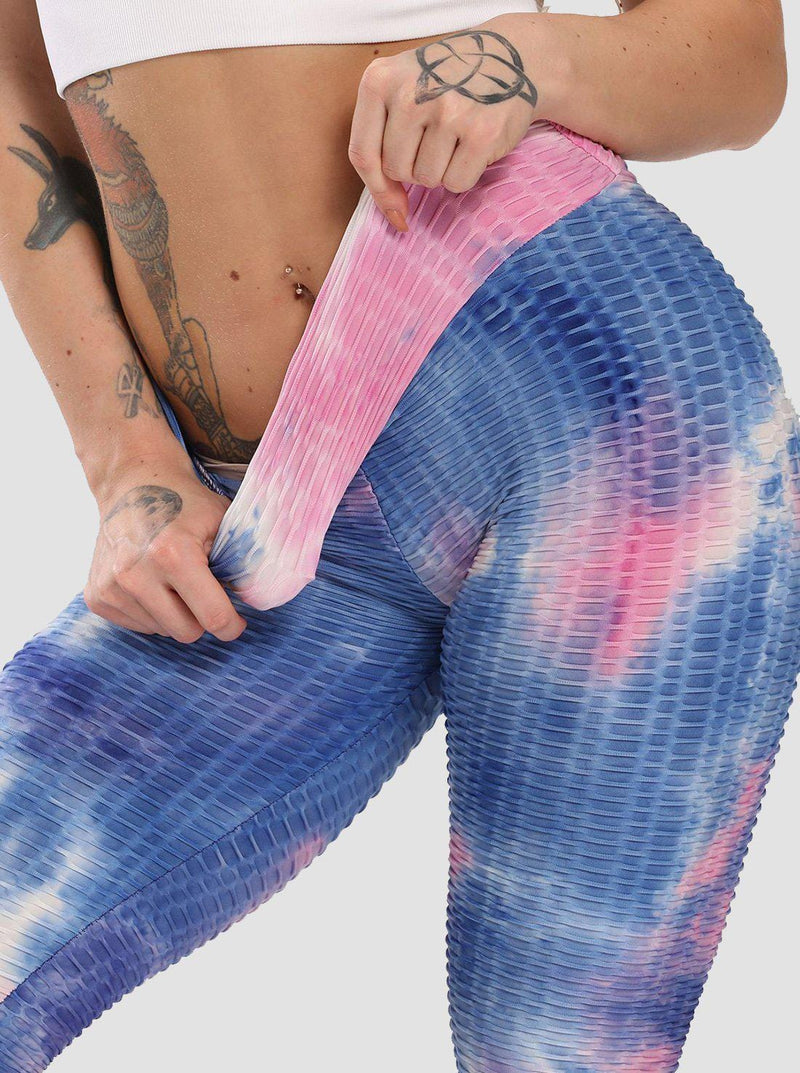 Women's Tie-dyed Textured Leggings