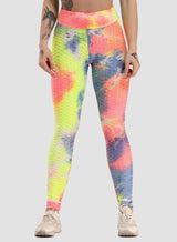 Women's Tie-dyed Textured Leggings