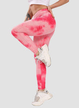 Women's Tie-dyed Textured Leggings